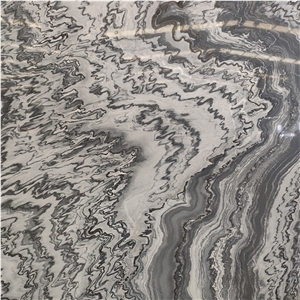 Wave Grain Blue Marble Silver Wave Marble Tiles For Floor