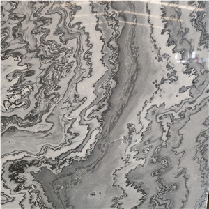 Wave Grain Blue Marble Silver Wave Marble Tiles For Floor