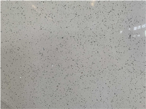 Sparkle White Particle Colors Quartz Stone Tiles