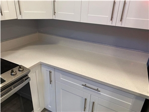 Sparkle White Particle Colors Quartz Stone Tiles