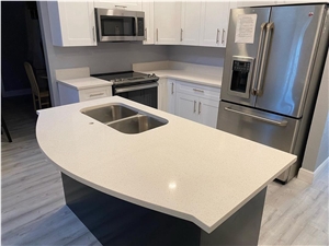 Sparkle White Particle Colors Quartz Stone Tiles