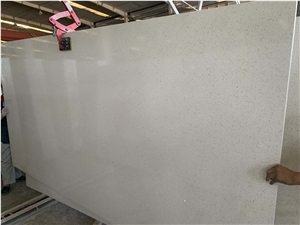 Sparkle White Particle Colors Quartz Stone Tiles