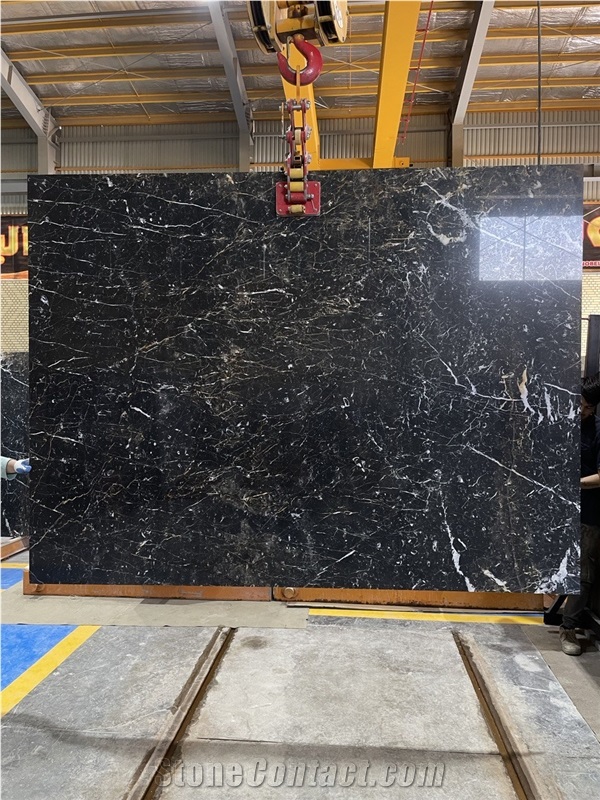 Golden Black Marble Slabs