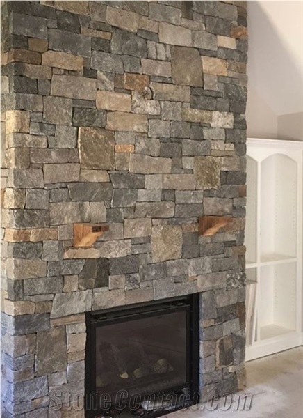 Antique Grey Natural Stone For Walling, Wall Cladding Panels