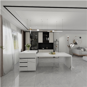 Sintered Stone Countertop Island Tops Beige White