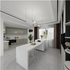 Sintered Stone Countertop Island Tops Beige White