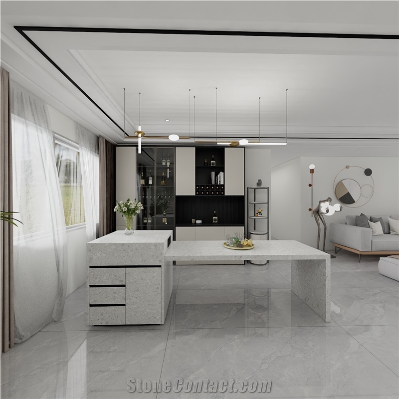 Sintered Stone Kitchen Island Tops Lingjun Grey