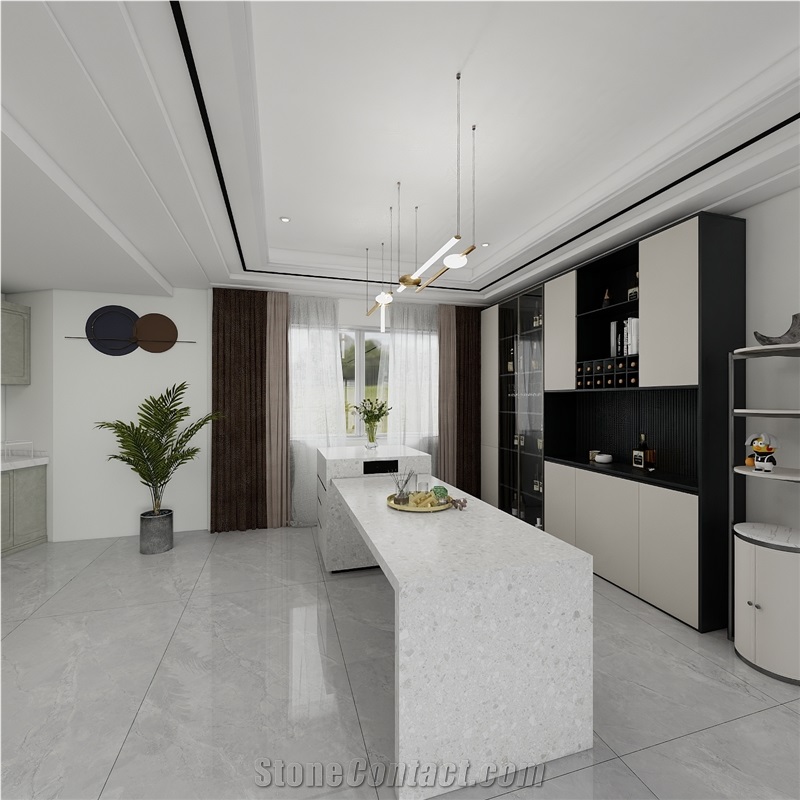 Sintered Stone Kitchen Island Tops Lingjun Grey