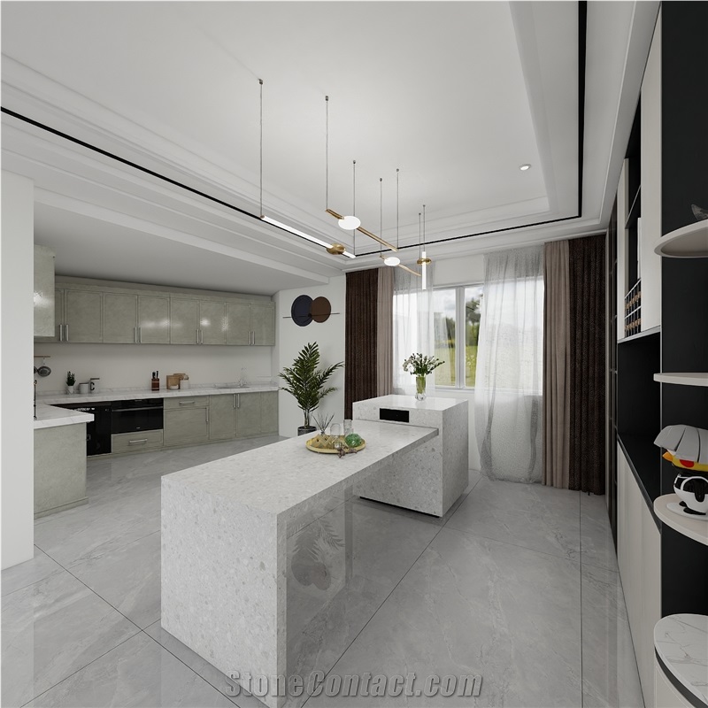 Sintered Stone Kitchen Island Tops Lingjun Grey