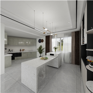 Sintered Stone Kitchen Island Tops Lingjun Grey