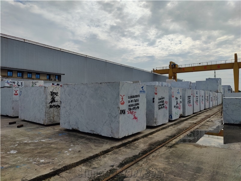 Super White Calacatta Dolomite Raw Blocks