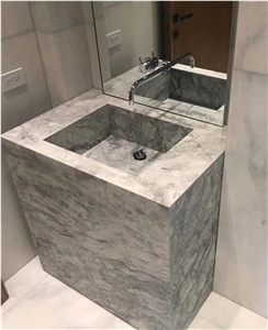 Super White Quartzite Basin Vanity Sink/ Kitchen Bath Tops