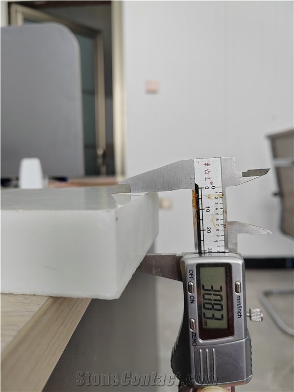 3CM Thickness Pure White Nano Crystallized Glass Stone