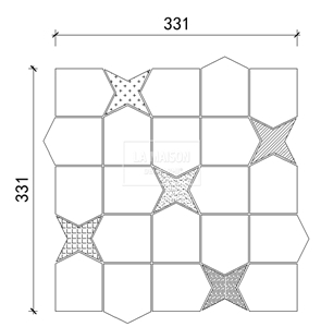 Designed Pattern Waterjet Natural Marble Customized Mosaic
