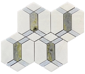Waterjet Natural Marble Customized Design Pattern Mosaic