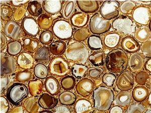 Agate Slab ,Backlit Stone Wall