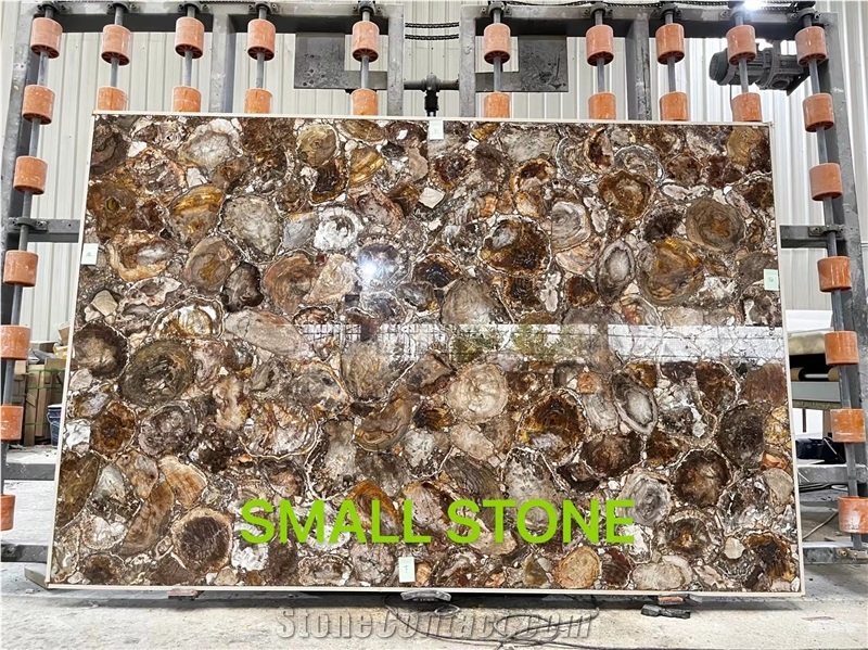 PETRIFIED WOOD BACKGROUND, GEMSTONE WALL PANEL