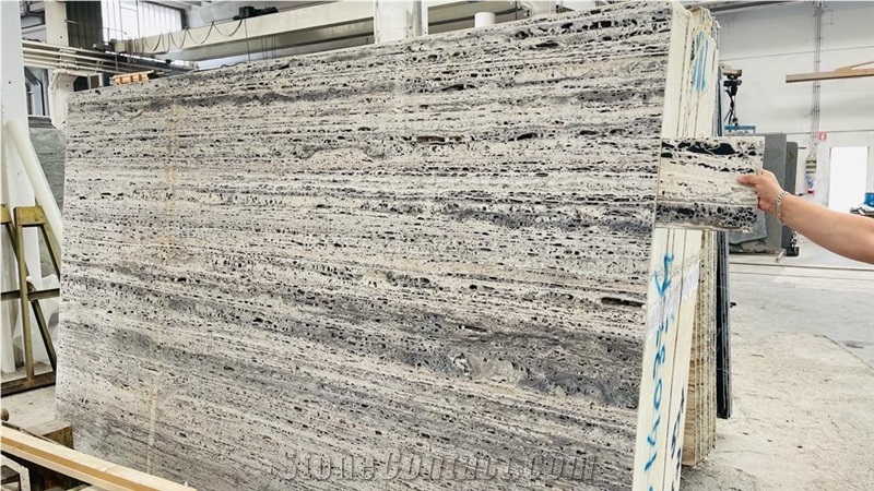 Silver Travertine Like Romano