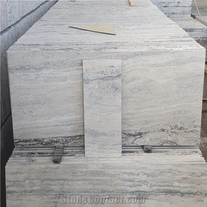 Silver Travertine Like Romano
