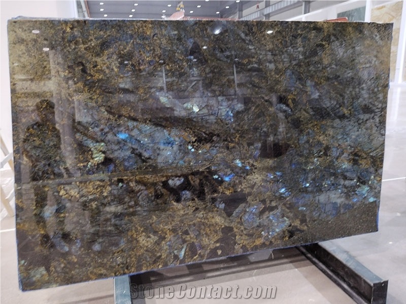 Lemurian Blue Polished Slab From Madagascar