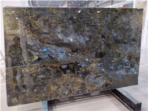Lemurian Blue Polished Slab From Madagascar