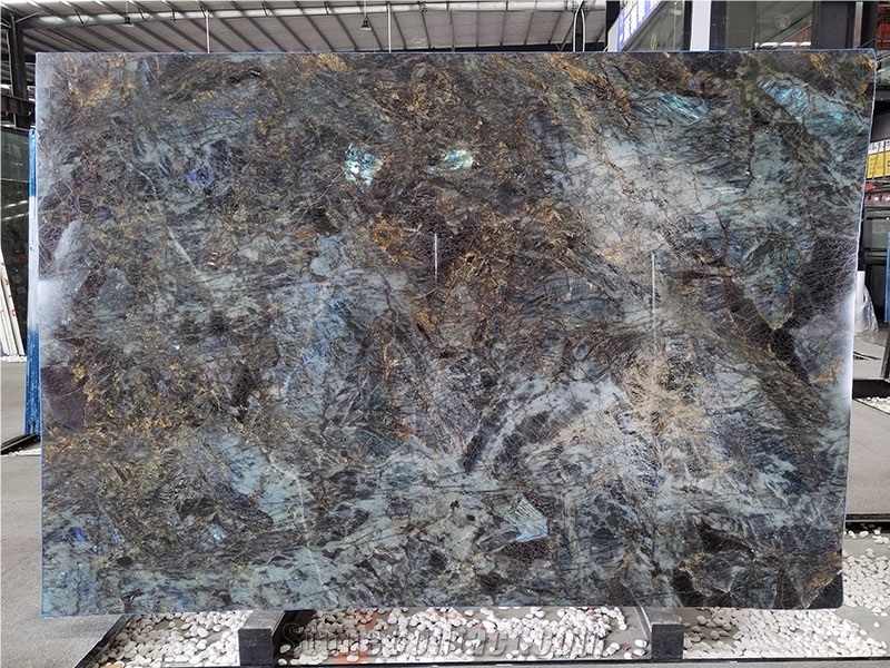 Madagascar Labradorite Blue Polished Slab