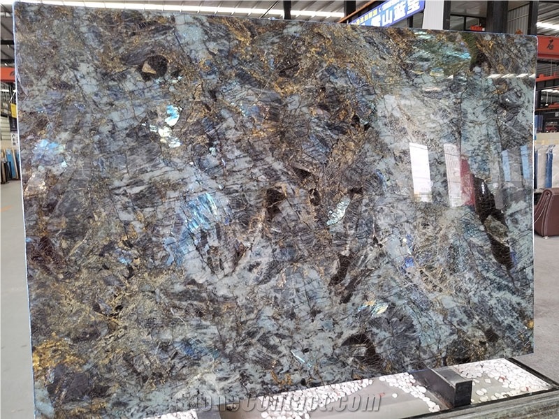 Madagascar Labradorite Blue Polished Slab