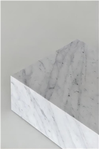 Optimustone Marble Furniture Carrara White Stone Plinth