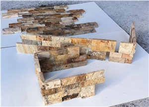 Split Face Scabas Travertine Mosaic Tiles