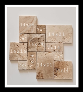Valencia Travertine Tumbled Finish French Pattern