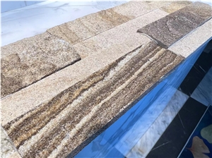 Chinese Wooden Yellow Slate Culture Stone Wall Cladding