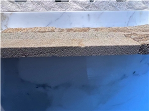 Chinese Wooden Yellow Slate Culture Stone Wall Cladding
