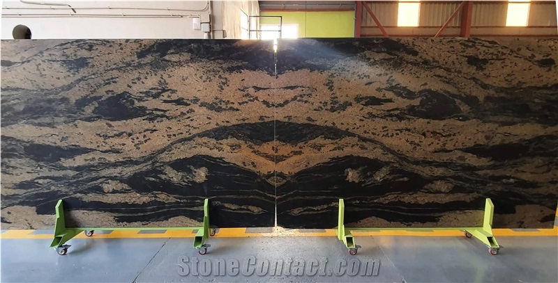 Amazonia Black Granite Slabs