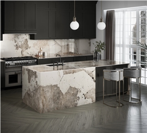 Dekton Patagonia White Sintered Stone Kitchen Countertop