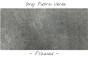 Grey Pietra Verde Paving Tiles Leathered