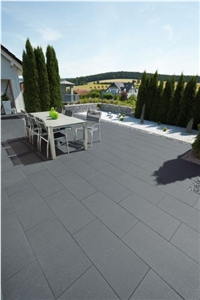 Grey Pietra Verde Paving Tiles Leathered