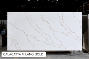 Calacatta Milano Gold Quartz Slabs