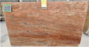 Rose Wood Granite Slabs, India Pink Granite