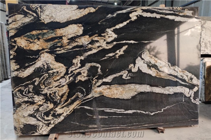 Titanium Gold Granite Tiles & Slabs
