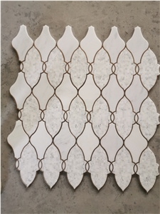 Waterjet Lantern Marble Mosaic Tile