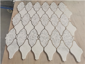 Waterjet Lantern Marble Mosaic Tile