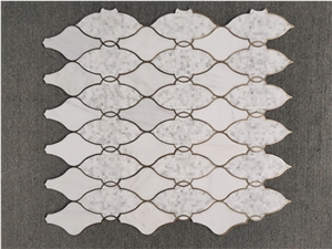Waterjet Lantern Marble Mosaic Tile