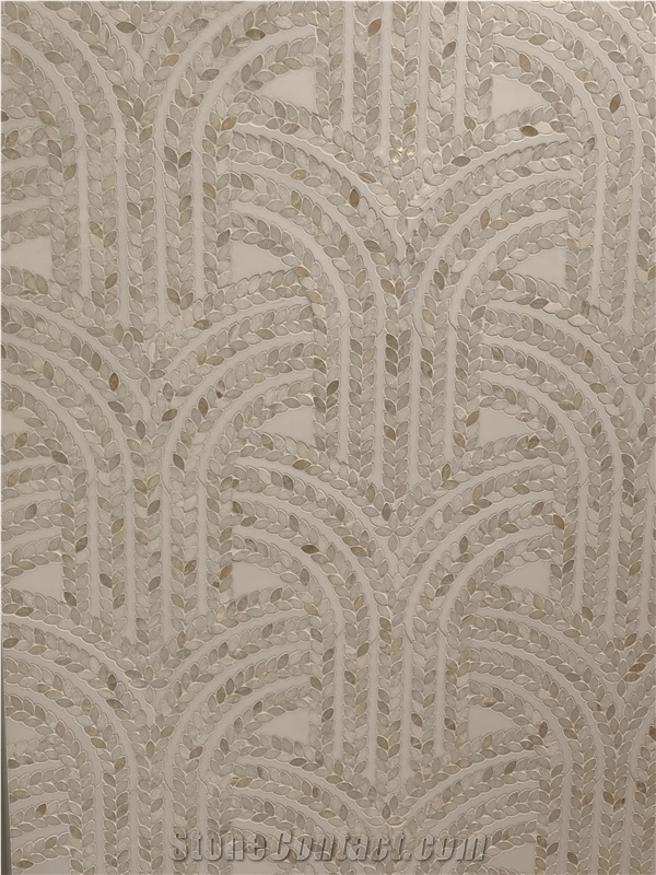 Waterjet Lantern Marble Mosaic Tile