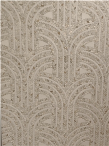 Waterjet Lantern Marble Mosaic Tile