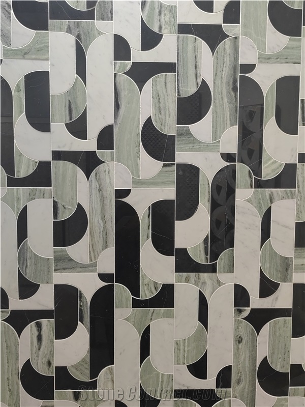 Waterjet Lantern Marble Mosaic Tile