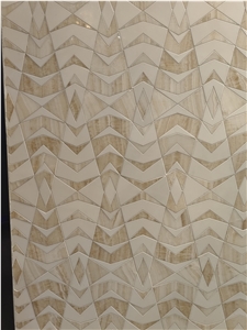 Waterjet Lantern Marble Mosaic Tile