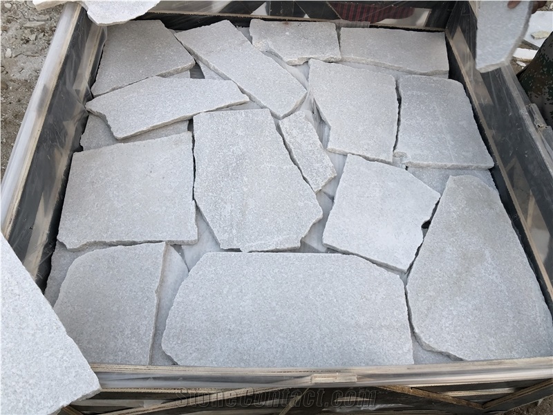 White Quartzite  Stone Random Flagstone Paver