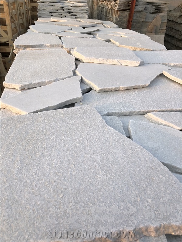 White Quartzite  Stone Random Flagstone Paver