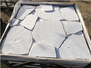 White Quartzite  Stone Random Flagstone Paver