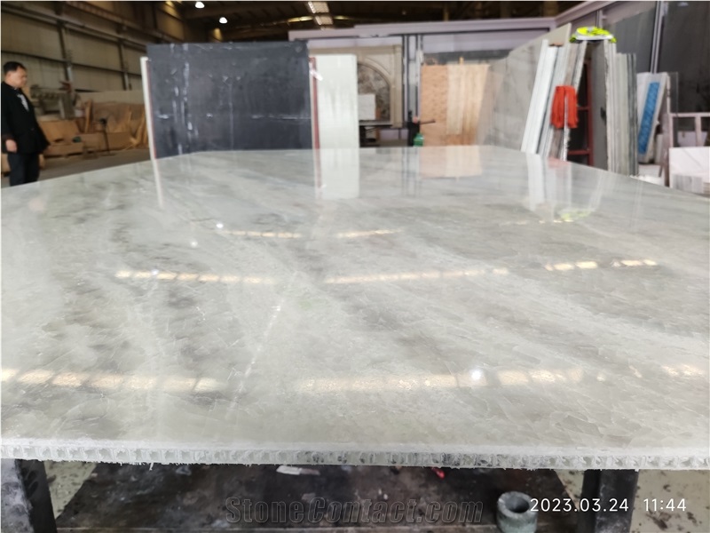 Mediterranean Blue Quartzite Honeycomb Backing Stone Slab